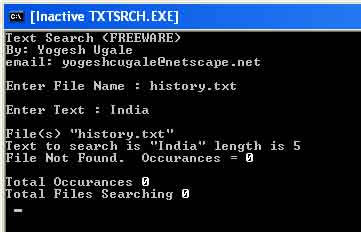 Search Text into file.