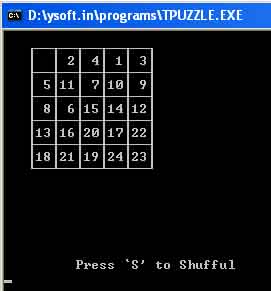 Puzzle game, Shuffle